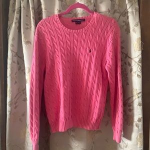 Ralph Lauren Pink cable knit sweater